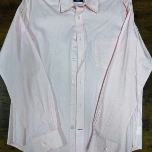 Dress shirt Large Pink Slim Fit Button Down Crown & Ivy 16-16.5 34/35 Long sleev